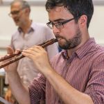 06-Callum Armstrong playing Louvre aulos, 2016